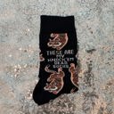  These Are My Knock 'Em Dead Socks with Tiger Motif | Unique Hand Illustrated Designs | Gift for Her