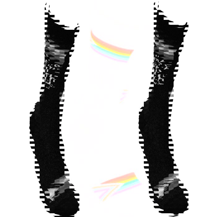 These Are My Pride Socks | LGBTQ+ Rainbow and Black | Gift for Her Him They