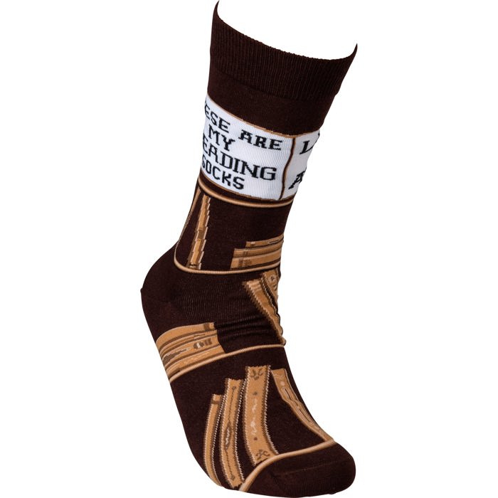 These Are My Reading Socks | Unisex Book Lover Socks | Novelty Crew Socks