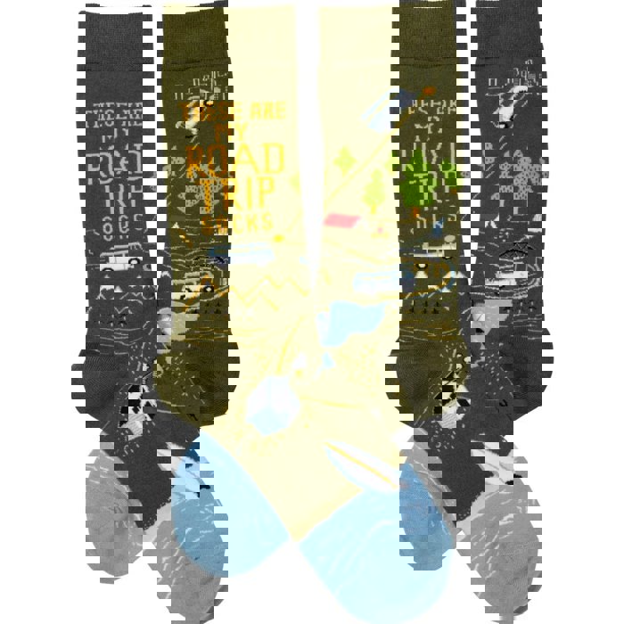 These Are My Road Trip Socks | Fun Travel-Inspired Crew Socks