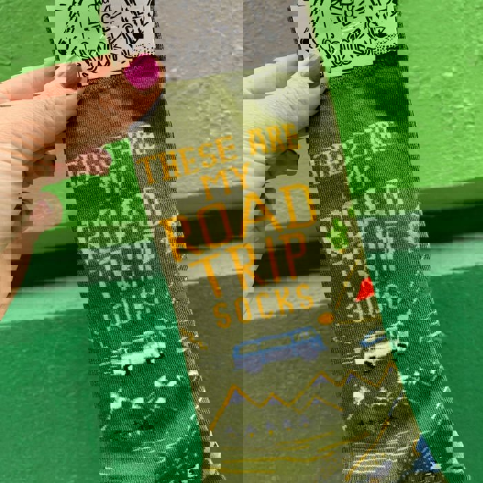 These Are My Road Trip Socks | Fun Travel-Inspired Crew Socks