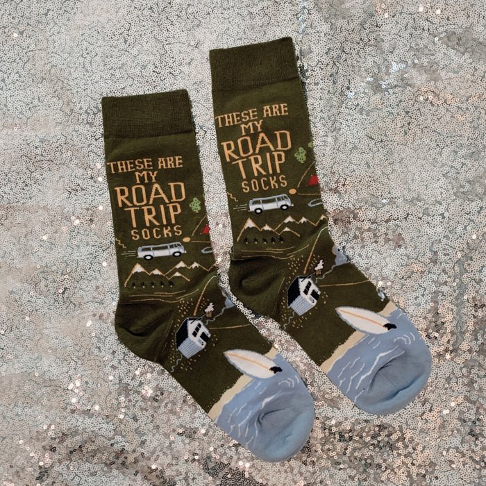 These Are My Road Trip Socks | Travel Inspired Designed Novelty Socks | Gift for Her