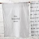  This Beautiful Mess Tea Towel | Cotton Flour Sack Kitchen Towel | 18" x 28"