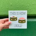 How I Roll (Sushi) Cute and Funny Graphic Wooden Box Signs with Sayings for Gallery Walls