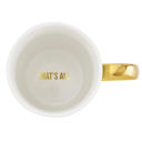  This Is My Emotional Support White Mug in Gold Handle | Stoneware Coffee Tea Cup | 16oz