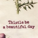  Thistle Be A Beautiful Day Punny Dish Cloth Towel | Cotten Linen Novelty Tea Towel | Cute Kitchen Hand Towel | 18" x 28"