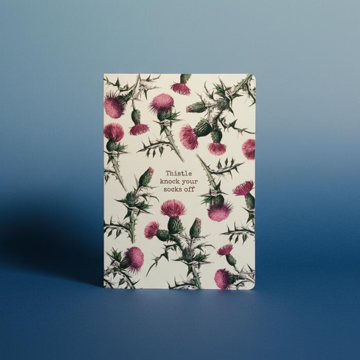 Thistle Knock Your Socks Off Double-Sided Journal | 160 Lined Pages Notebook Gift