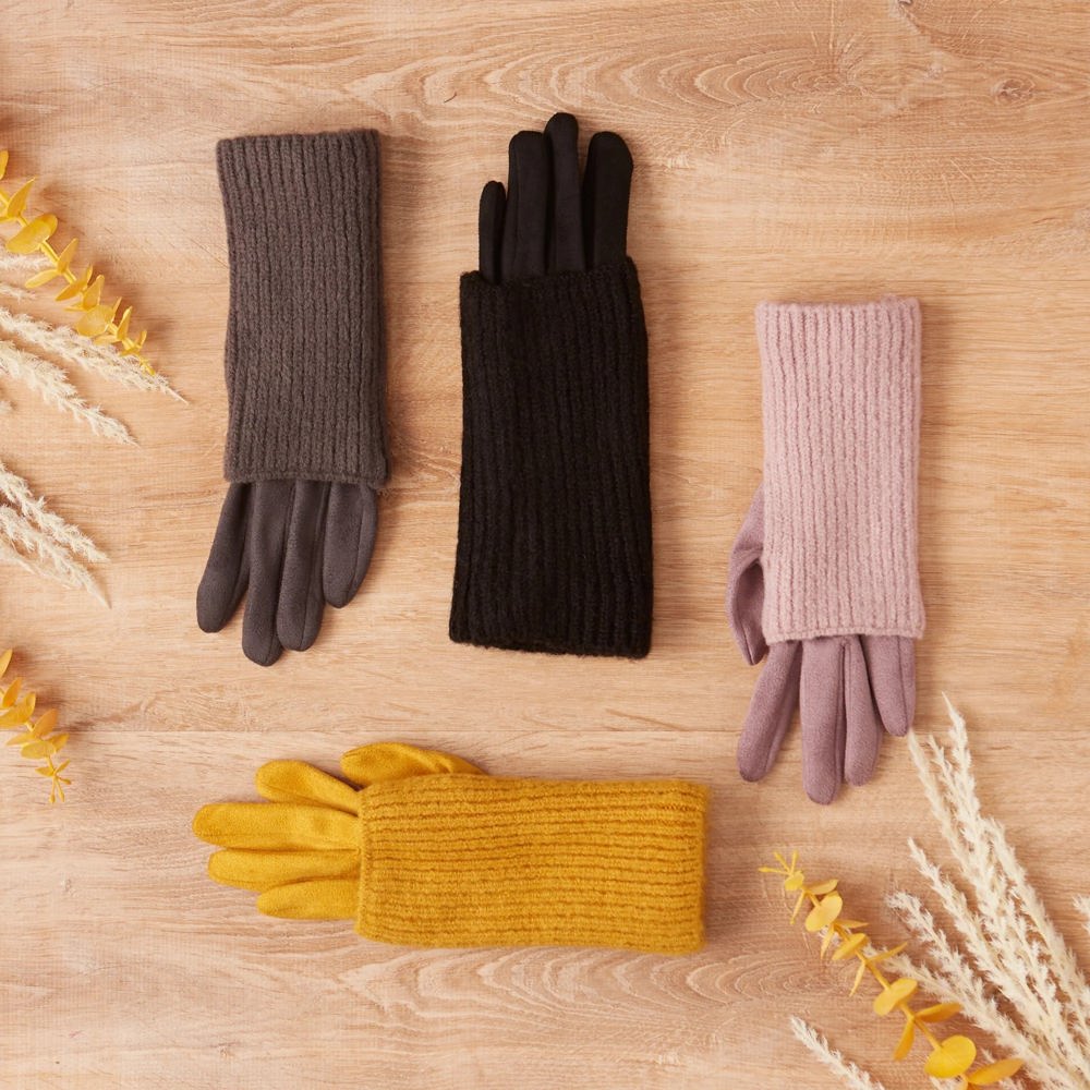 Three In One Giftable Knit Winter Gloves