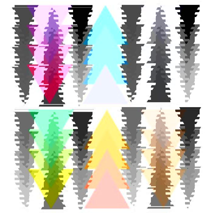 Tiny Gradient Arrows Temporary Tattoo Set of 6