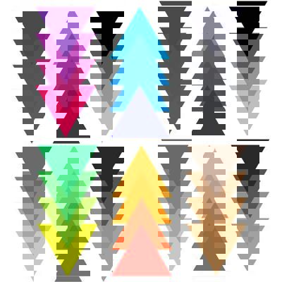 Tiny Gradient Arrows Temporary Tattoo Set of 6
