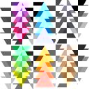  Tiny Gradient Arrows Temporary Tattoo Set of 6