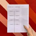  Tired As A Mother Weekly List Notepad | 8.5" x 11" Desk Planner