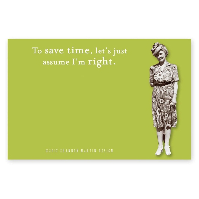 Funny Retro Ladies Sticky Notes | Stocking Stuffer Cute Quotes Gift for Her