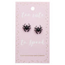 Spider (Too Cute to Spook) Halloween Earrings on Giftable Cards for Boo Baskets, Gifts, Spooky Fun