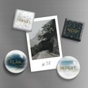  Travel Themed Glass Magnet Set of 4 in a Gift Box