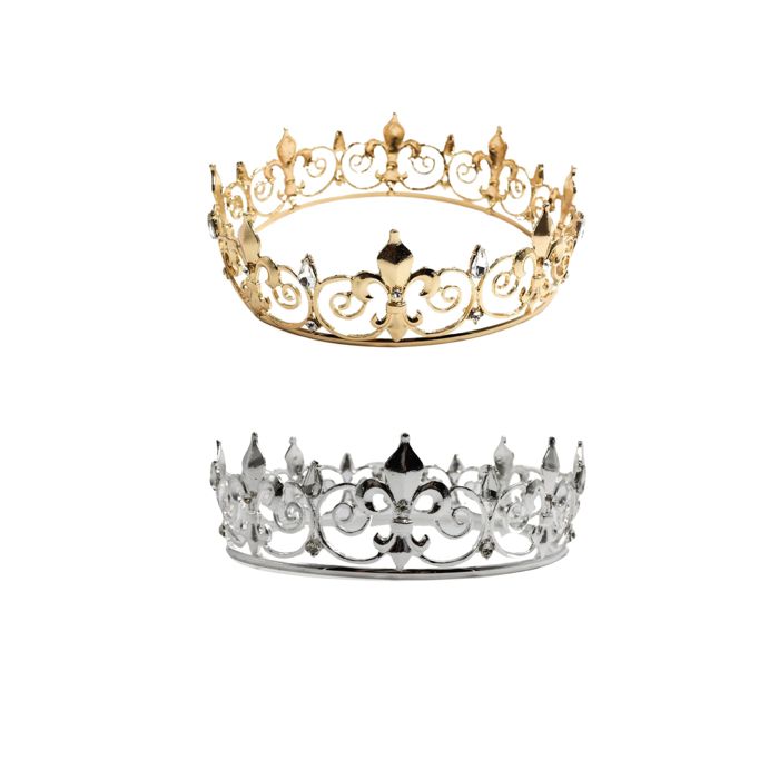 Unisex Circular Crown in Gold or Silver | Royalty Crown or Photo Prop Hair Accessory
