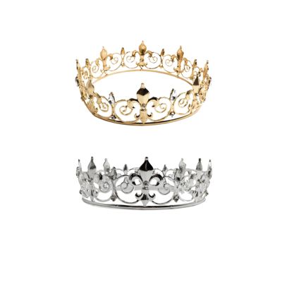 Unisex Circular Crown in Gold or Silver | Royalty Crown or Photo Prop Hair Accessory