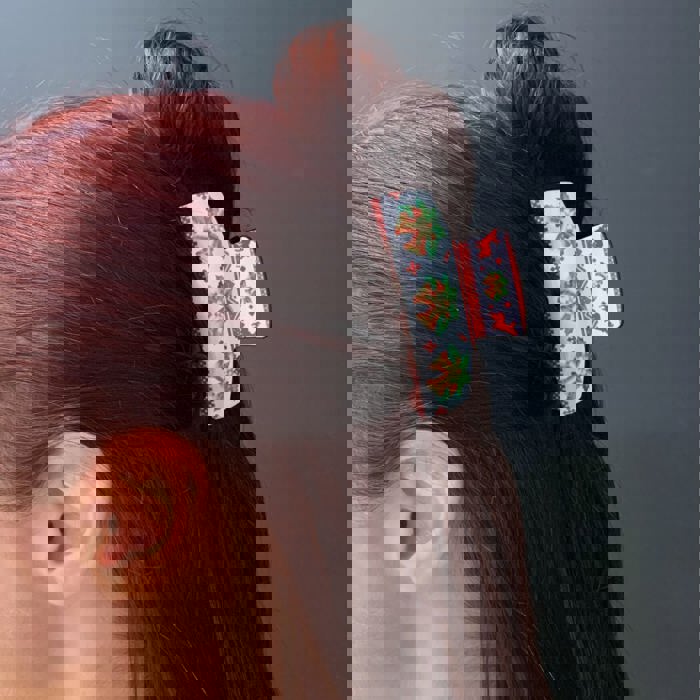 Ugly Christmas Sweater Jingle Bells Hair Claw | Claw Clip Hair Accessories