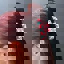  Ugly Christmas Sweater Red Reindeer Hair Claw in White | Claw Clip Hair Accessories