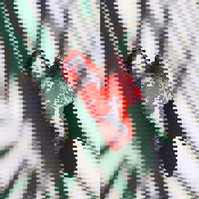 Ugly Christmas Sweater White Reindeer Hair Claw in Red | Claw Clip Hair Accessories