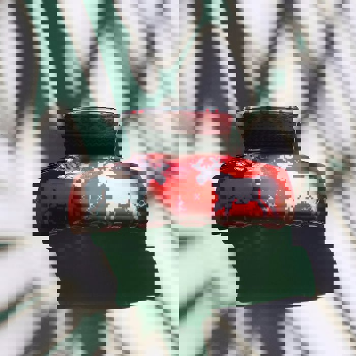 Ugly Christmas Sweater White Reindeer Hair Claw in Red | Claw Clip Hair Accessories