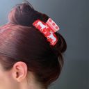  Ugly Christmas Sweater White Reindeer Hair Claw in Red | Claw Clip Hair Accessories