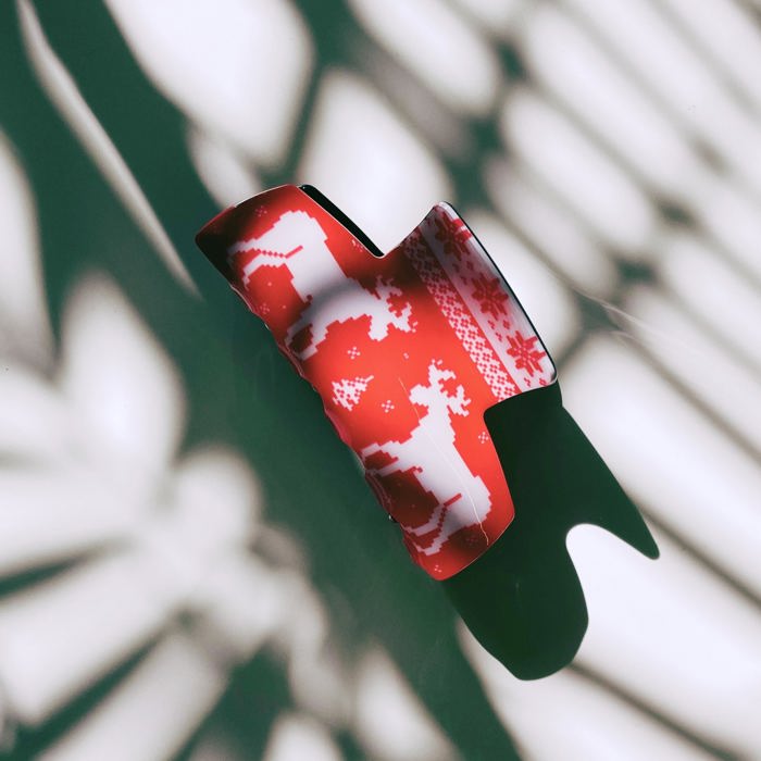 Ugly Christmas Sweater Themed Holiday Hair Claws