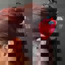  Anatomical Heart Hair Clip | Gothic Red Heart Shaped Claw Clip