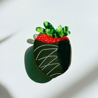 Chocolate Covered Strawberry Hair Clip | Claw Clip Hair Accessories
