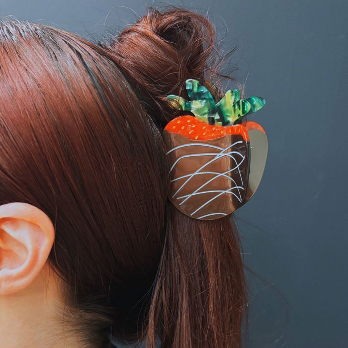 Chocolate Covered Strawberry Hair Clip | Claw Clip Hair Accessories
