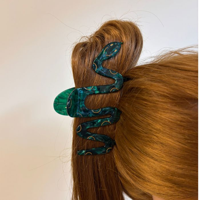 Cleopatra Green Snake Hair Claw | Claw Clip Hair Accessories