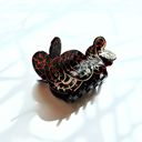  Coiled Snake Claw in Brown Gold and Red Hair Clip | Claw Clip Hair Accessories