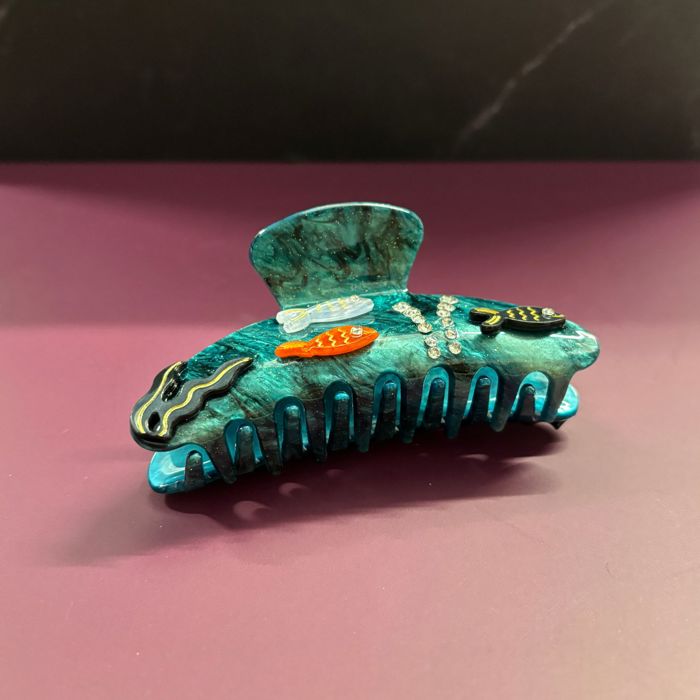 Disco Goldfish Hair Claw Clip | Double-Sided Embellishment Hair Accessories