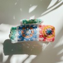  Granny Square Crochet Covered Hair Claw | Claw Clip Hair Accessories