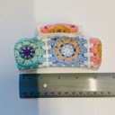  Granny Square Crochet Covered Hair Claw | Claw Clip Hair Accessories