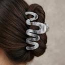  '80s Squiggle in Professional Marble Hair Clip | Claw Clip Hair Accessories