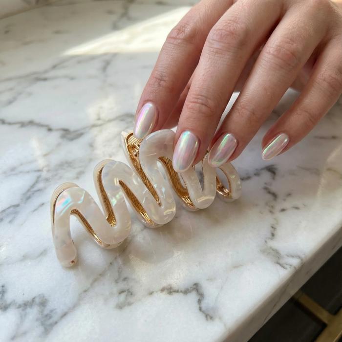 '80s Squiggle in Professional Opal Hair Clip | Claw Clip Hair Accessories