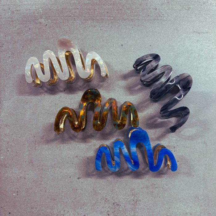 '80s Squiggle in Professional Opal Hair Clip | Claw Clip Hair Accessories