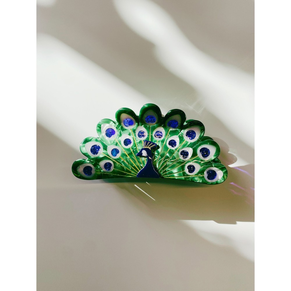 Velvet Claws Hair Clip | Gorgeous Peacock