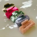  Rectangle Plush in Faux Fur Fuchsia Hair Clip | Claw Clip Hair Accessories