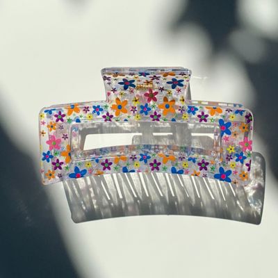 The Crystal in Hippie Flowers Hair Clip | Claw Clip Hair Accessories