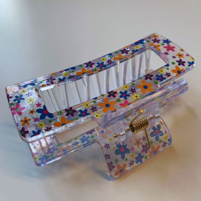 The Crystal in Hippie Flowers Hair Clip | Claw Clip Hair Accessories