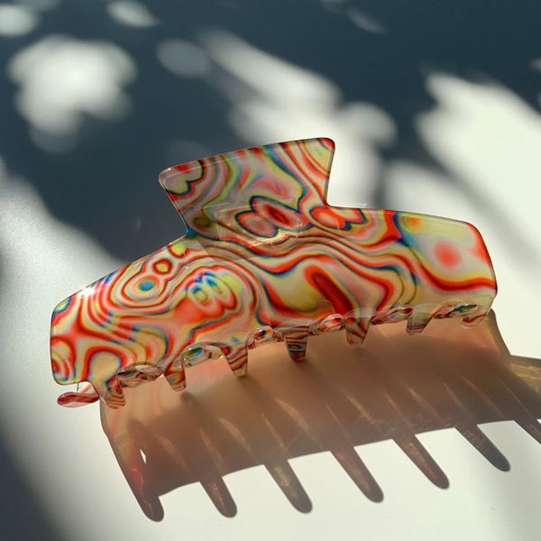 Velvet Claws Hair Clip | The Psychedelic in Hippie Swirl