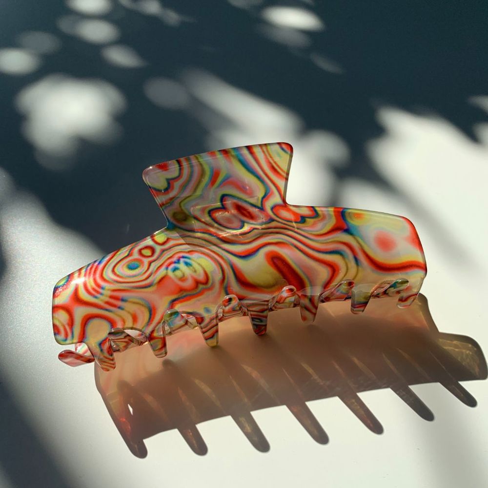 Velvet Claws Hair Clip | The Psychedelic in Hippie Swirl