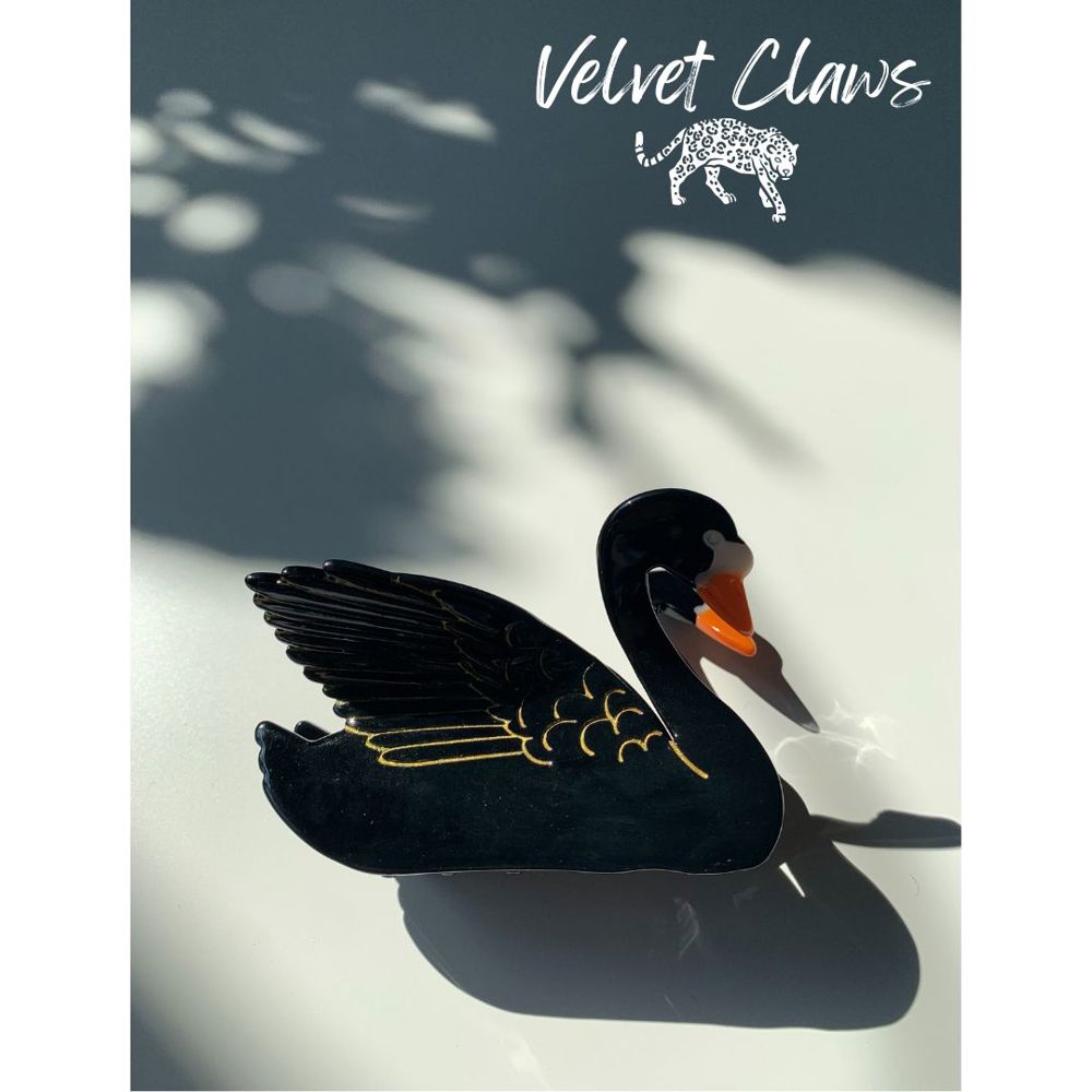 Velvet Claws Hair Clip | The Swan in Black