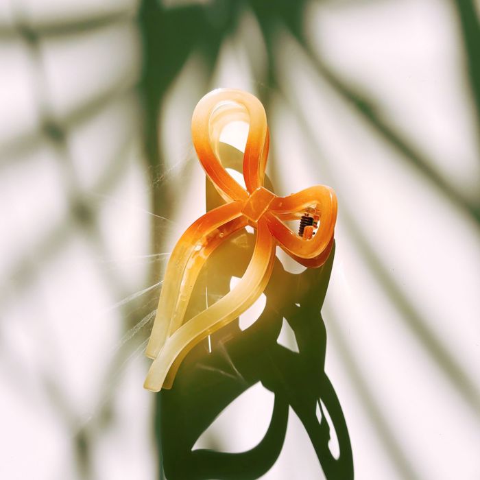 Mini Coquette Bow in Caramel Latte Hair Clip | Claw Clip Hair Accessories