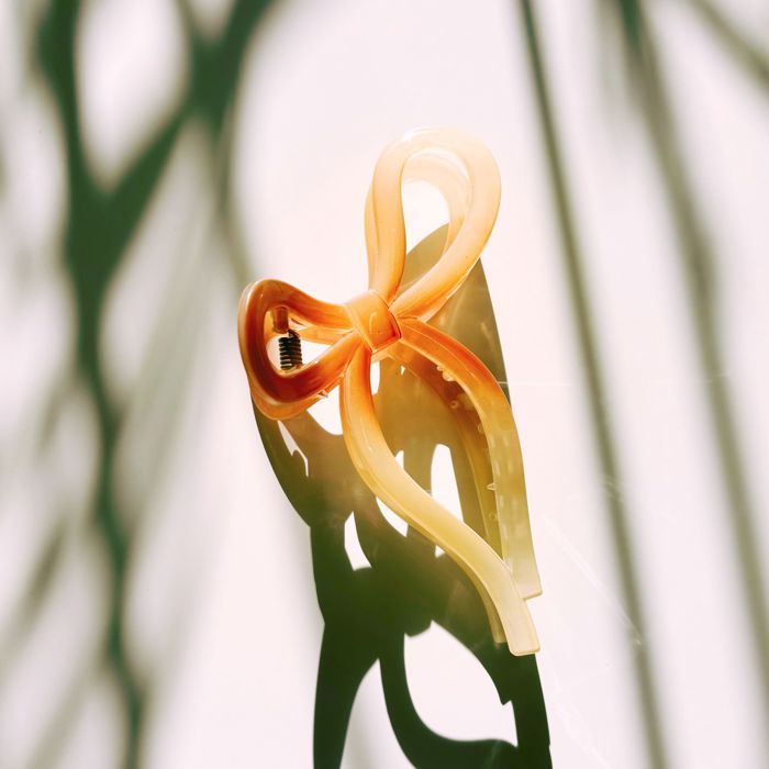 Mini Coquette Bow in Caramel Latte Hair Clip | Claw Clip Hair Accessories