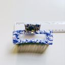  Painted Pottery Blue Floral Hair Clip | Claw Clip Hair Accessories