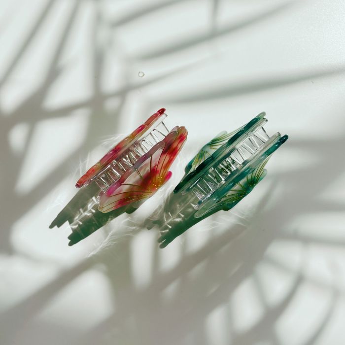 Seashell Claw Set of 2: Aqua and Coral | Hair Claw Clip Hair Accessories