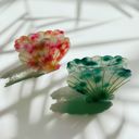  Seashell Claw Set of 2: Aqua and Coral | Hair Claw Clip Hair Accessories